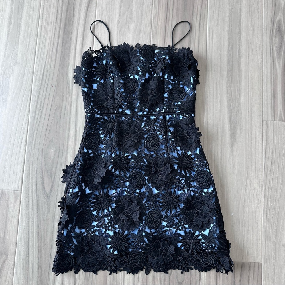 Milly 3D Floral Eyelet Mini Dress